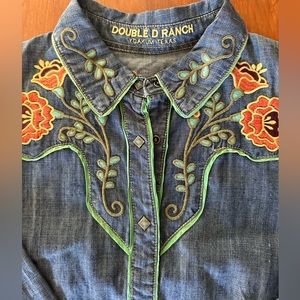 Double D Ranch Embroidered Western Shirt, Ladies M